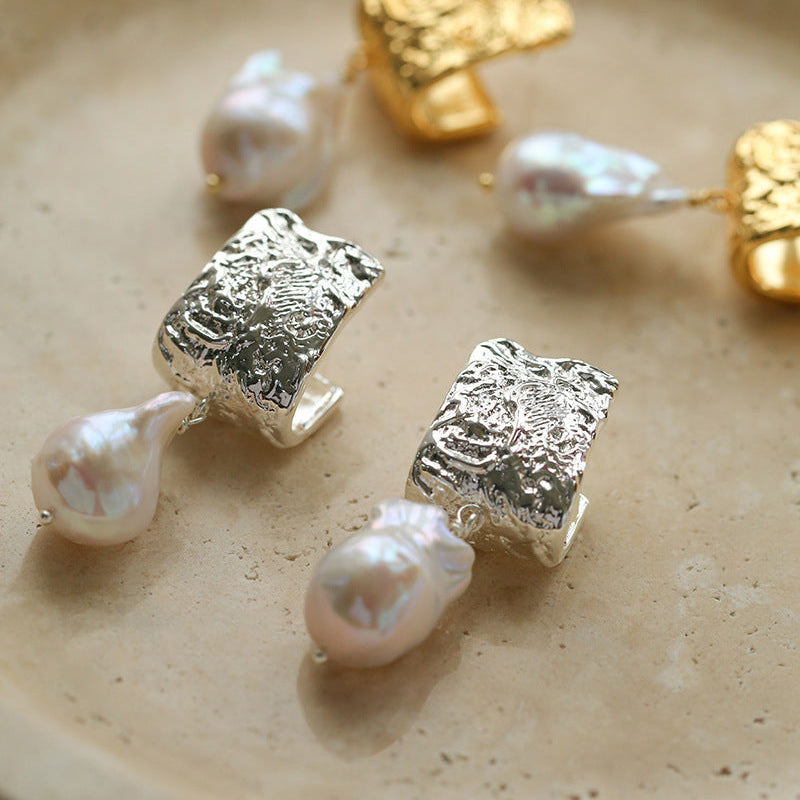 Baroque Pearl Earrings-Gembea Jewelry