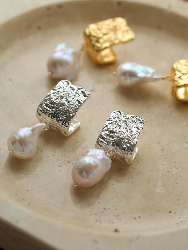 Baroque Pearl Earrings-Gembea Jewelry