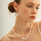 Petal Baroque Pendant Hoop Earrings - Gembea Jewelry
