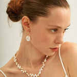 Petal Baroque Pendant Hoop Earrings - Gembea Jewelry