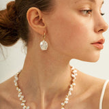 Petal Baroque Pendant Hoop Earrings - Gembea Jewelry