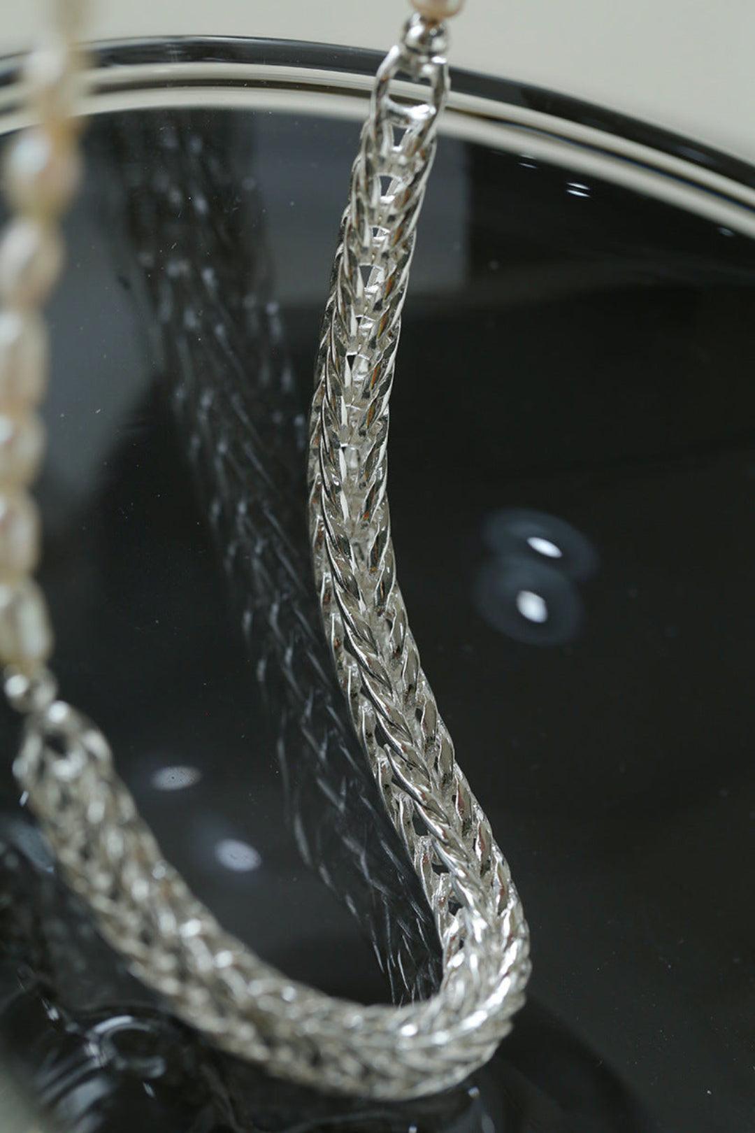 Pearl White Agate Long Necklace - Gembea Jewelry