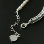 Pearl White Agate Long Necklace - Gembea Jewelry