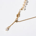Love and the City Pull Pearl Choker Necklace - Gembea Jewelry