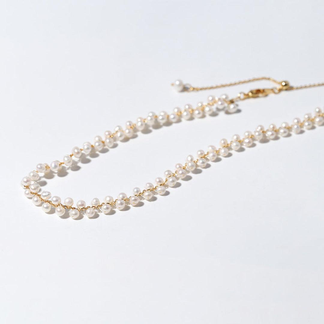 Love and the City Pull Pearl Choker Necklace - Gembea Jewelry