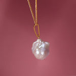 Baroque Pearl Pendant Long Necklace - Gembea Jewelry