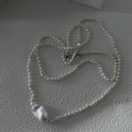 Double Layers Pearl Baroque Necklace - Gembea Jewelry
