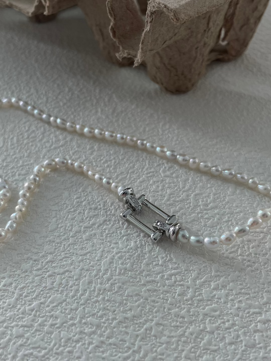Double Layers Pearl Baroque Necklace - Gembea Jewelry