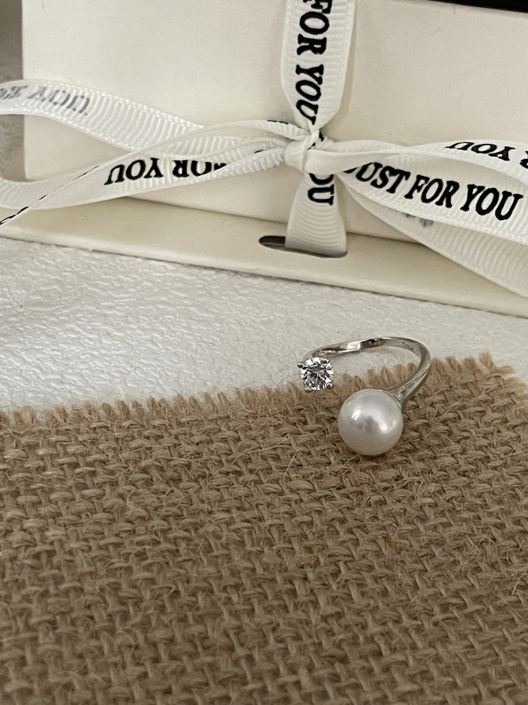 Gembea Jewelry Freshwater Pearl Zircon Ring