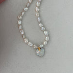 Gembea JewelryLove Pendant Shaped Baroque Pearl Beaded Necklace
