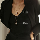 Oval Pendant Baroque Shaped Pearl Necklace - Gembea Jewelry