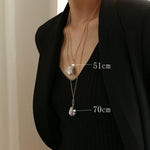 Baroque Pearl Pendant Long Necklace - Gembea Jewelry