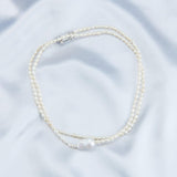 Double Layers Pearl Baroque Necklace - Gembea Jewelry