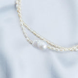 Double Layers Pearl Baroque Necklace - Gembea Jewelry