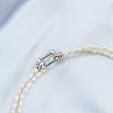 Double Layers Pearl Baroque Necklace - Gembea Jewelry