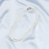 Double Layers Pearl Baroque Necklace - Gembea Jewelry