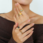 Style B Vintage Antique Coin Narcissus Gold Ring-Gembea Jewelry