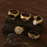 Style C Vintage Antique Three Silver Coins Ring