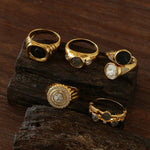 Style B Vintage Antique Coin Narcissus Gold Ring-Gembea Jewelry