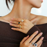 Style B Vintage Antique Coin Narcissus Gold Ring-Gembea Jewelry