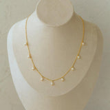 Overlay Natural Pearl Pendant Necklace - Gembea Jewelry