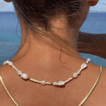 Simple Freshwater Rice Pearl Necklace - Gembea Jewelry