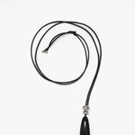 Adjustable Black Agate Teardrop Necklace gembea jewelry1