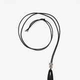 Adjustable Black Agate Teardrop Necklace gembea jewelry1