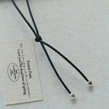 Adjustable Black Agate Teardrop Necklace gembea jewelry