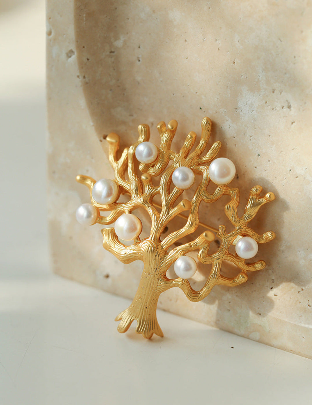 Antique Money Tree Pearl Brooch gembea jewelry