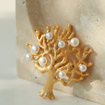 Antique Money Tree Pearl Brooch gembea jewelry