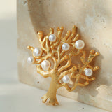 Antique Money Tree Pearl Brooch gembea jewelry
