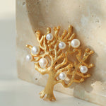Antique Money Tree Pearl Brooch gembea jewelry