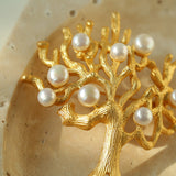 Antique Money Tree Pearl Brooch gembea jewelry