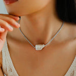 Sea's Embrace Series Aquamarine Pearl Necklace - Gembea Jewelry