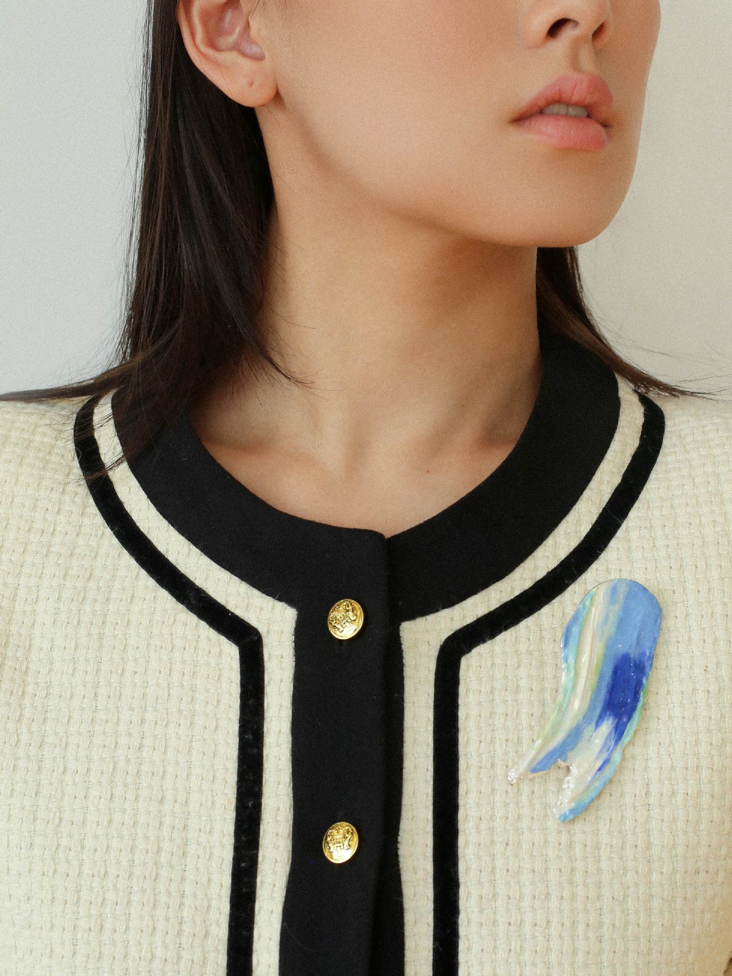 Artistic Colorful Oil Painting Brooch gembea jewelry