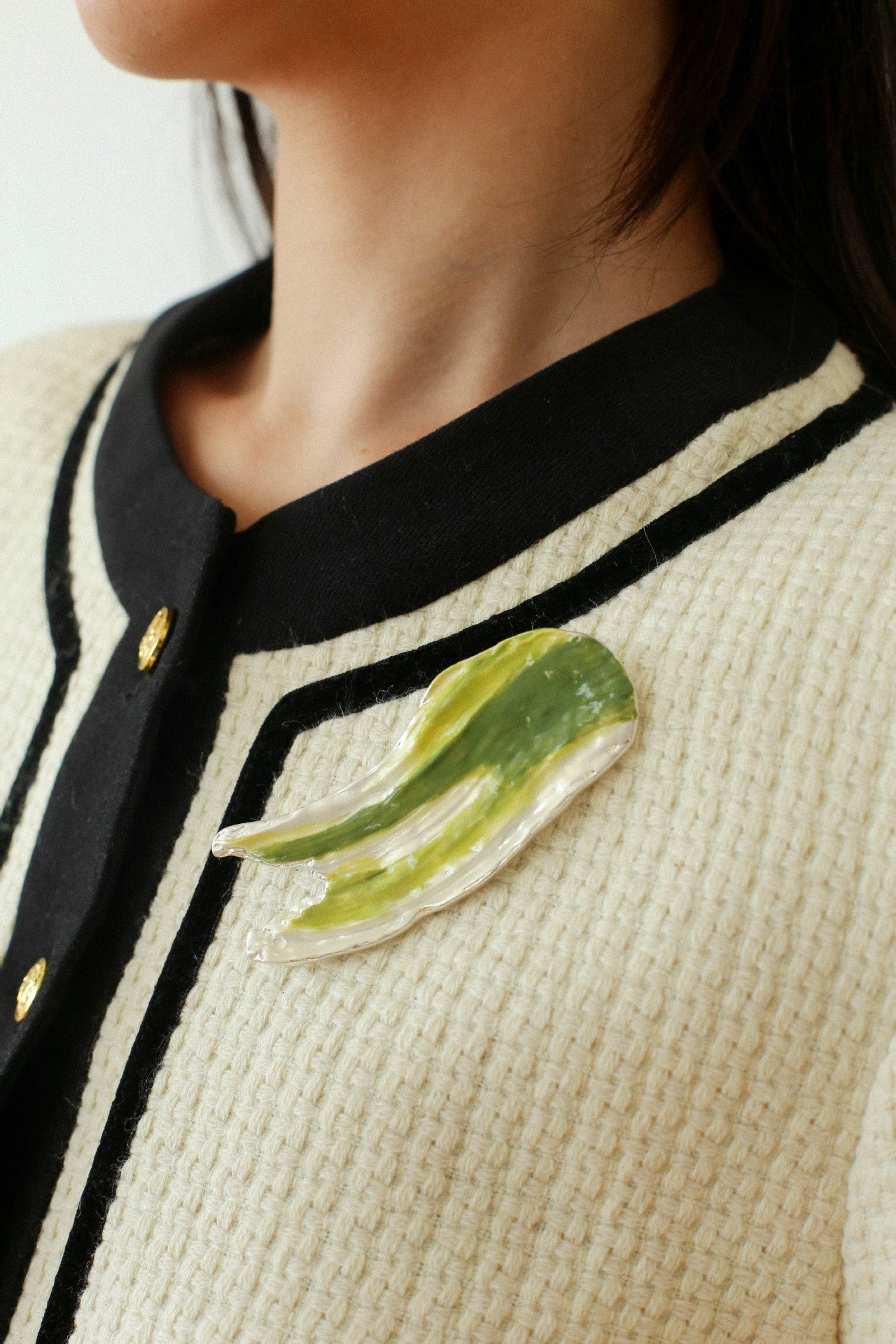 Artistic Colorful Oil Painting Brooch gembea jewelry