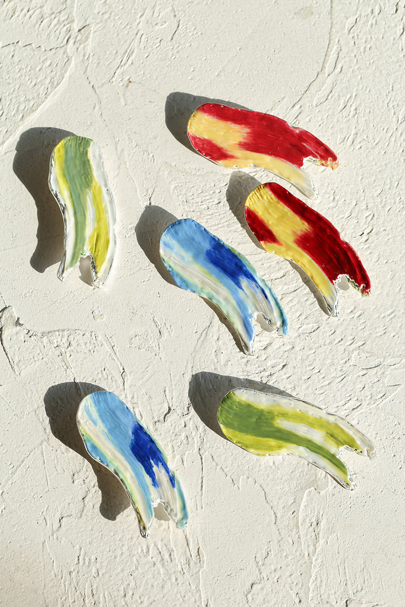 Artistic Colorful Oil Painting Brooch gembea jewelry