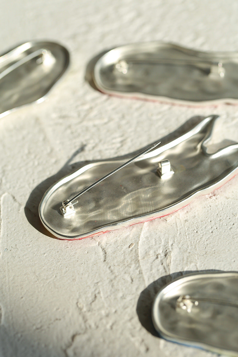 Artistic Colorful Oil Painting Brooch gembea jewelry