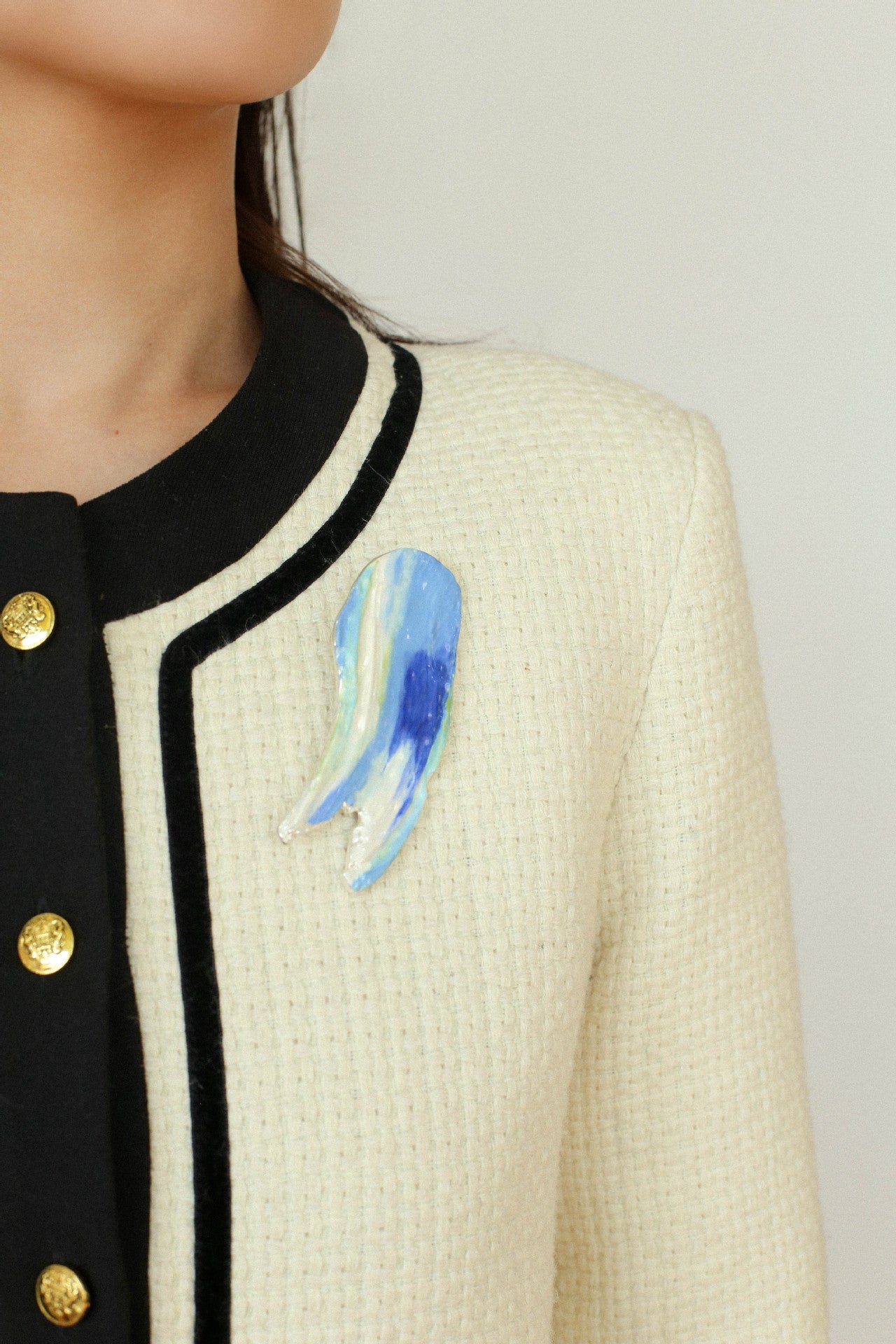 Artistic Colorful Oil Painting Brooch gembea jewelry