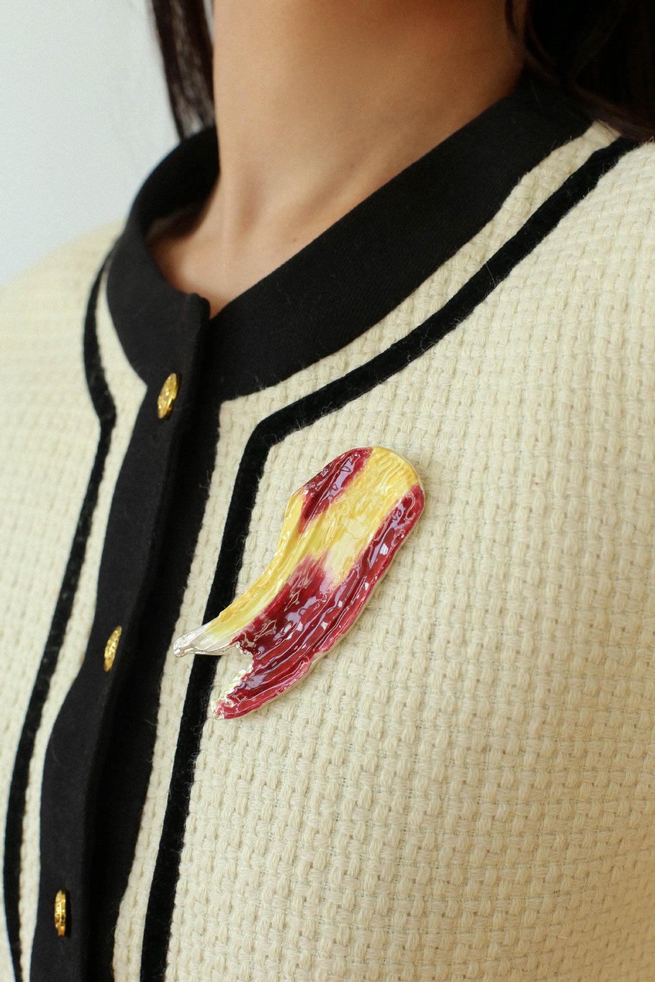 Artistic Colorful Oil Painting Brooch gembea jewelry