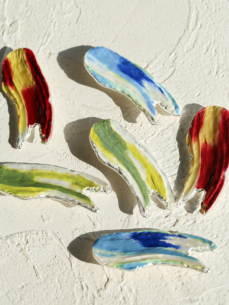 Artistic Colorful Oil Painting Brooch gembea jewelry