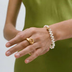 Asymmetrical Freshwater Pearl Bracelet