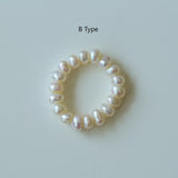 Gembea Jewelry Elastic Irregular Pearl Ring
