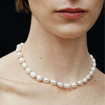 Baroque Rice Pearl Beaded Necklace - Gembea Jewelry