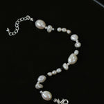 Baroque Pearl Black Agate Beaded Bracelet - Gembea Jewelry