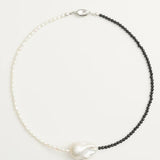 Baroque Pearl Black Spinel Necklace gembea jewelry