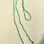 Baroque Pearl Green Agate Long Necklace gembea jewelry