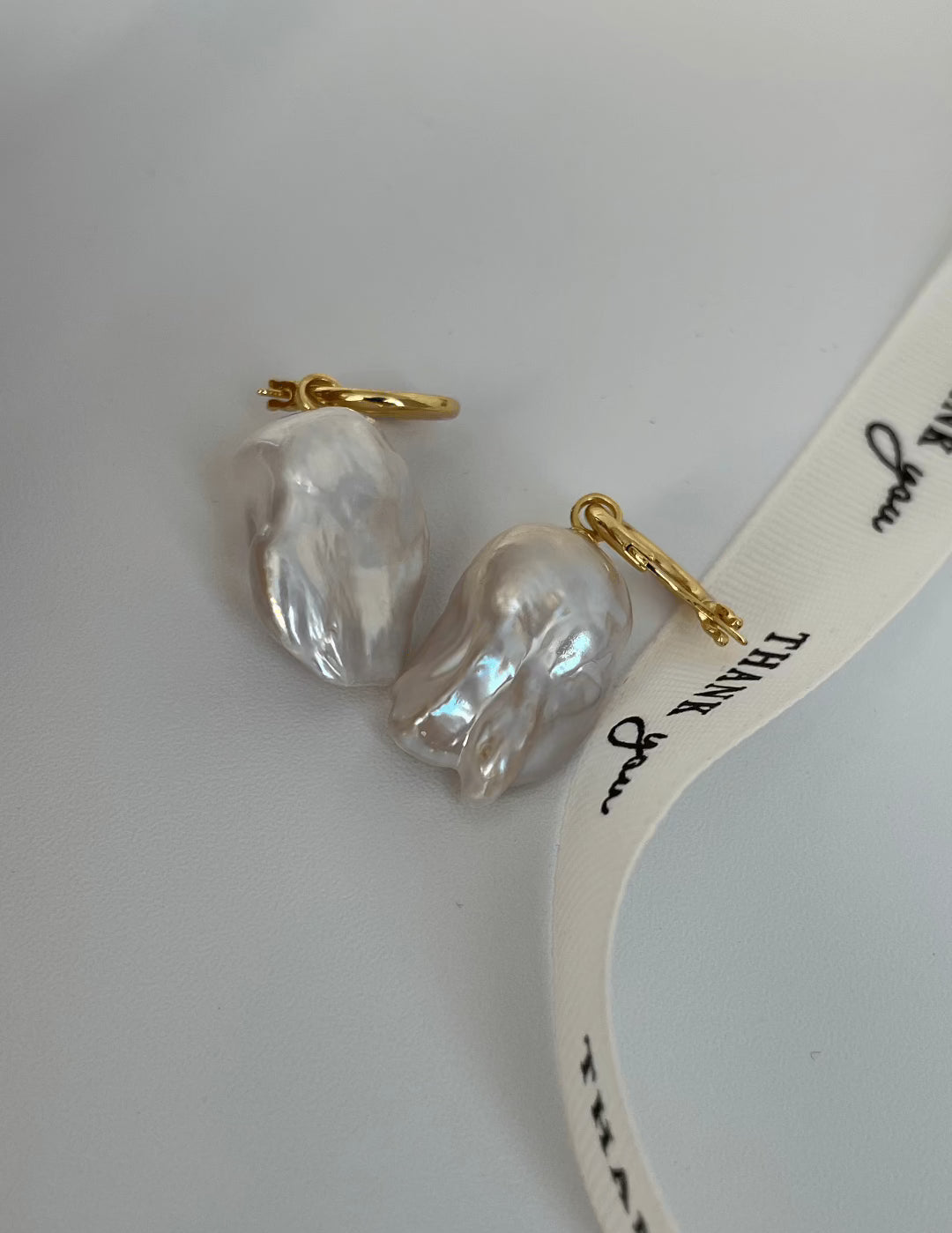 Baroque Pendant Hoop Earrings - Gembea Jewelry
