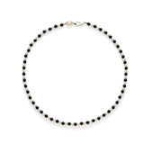Bean Pod Black Agate Pearl Beaded Necklace gembea jewelry